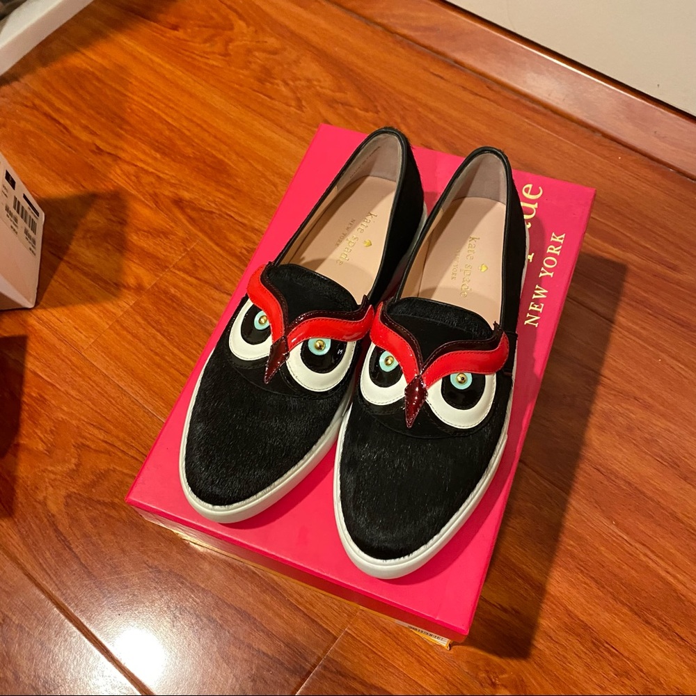 Kate Spade Colie Calf-hair Owl Skate Sneaker